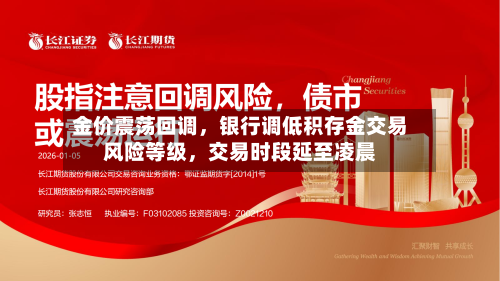 金价震荡回调，银行调低积存金交易风险等级，交易时段延至凌晨